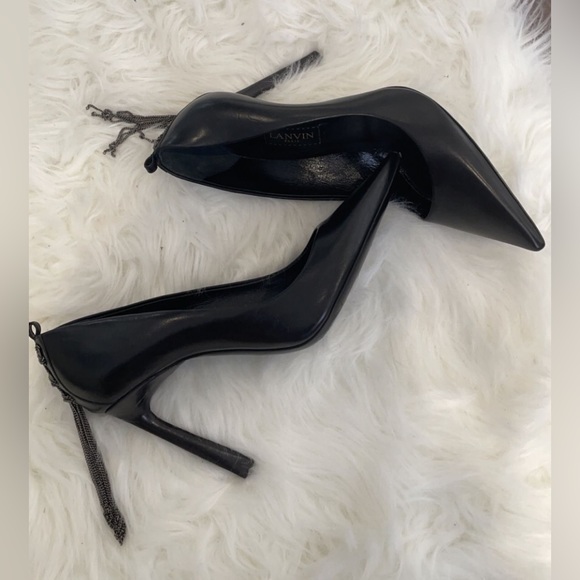 Lanvin high heels in black pointed toe - Picture 3 of 4